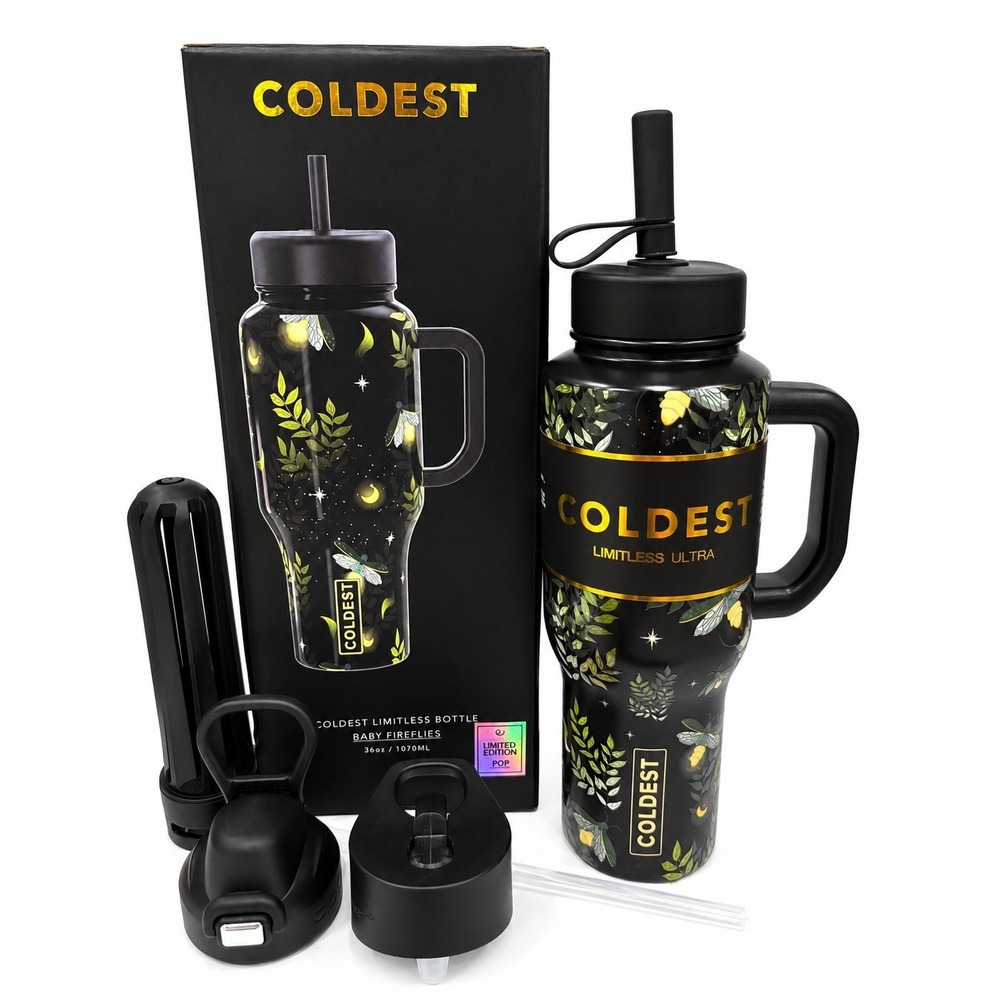Coldest Limitless Ultra Baby Fireflies 36oz Tumbler 3 Lids Limited Edition